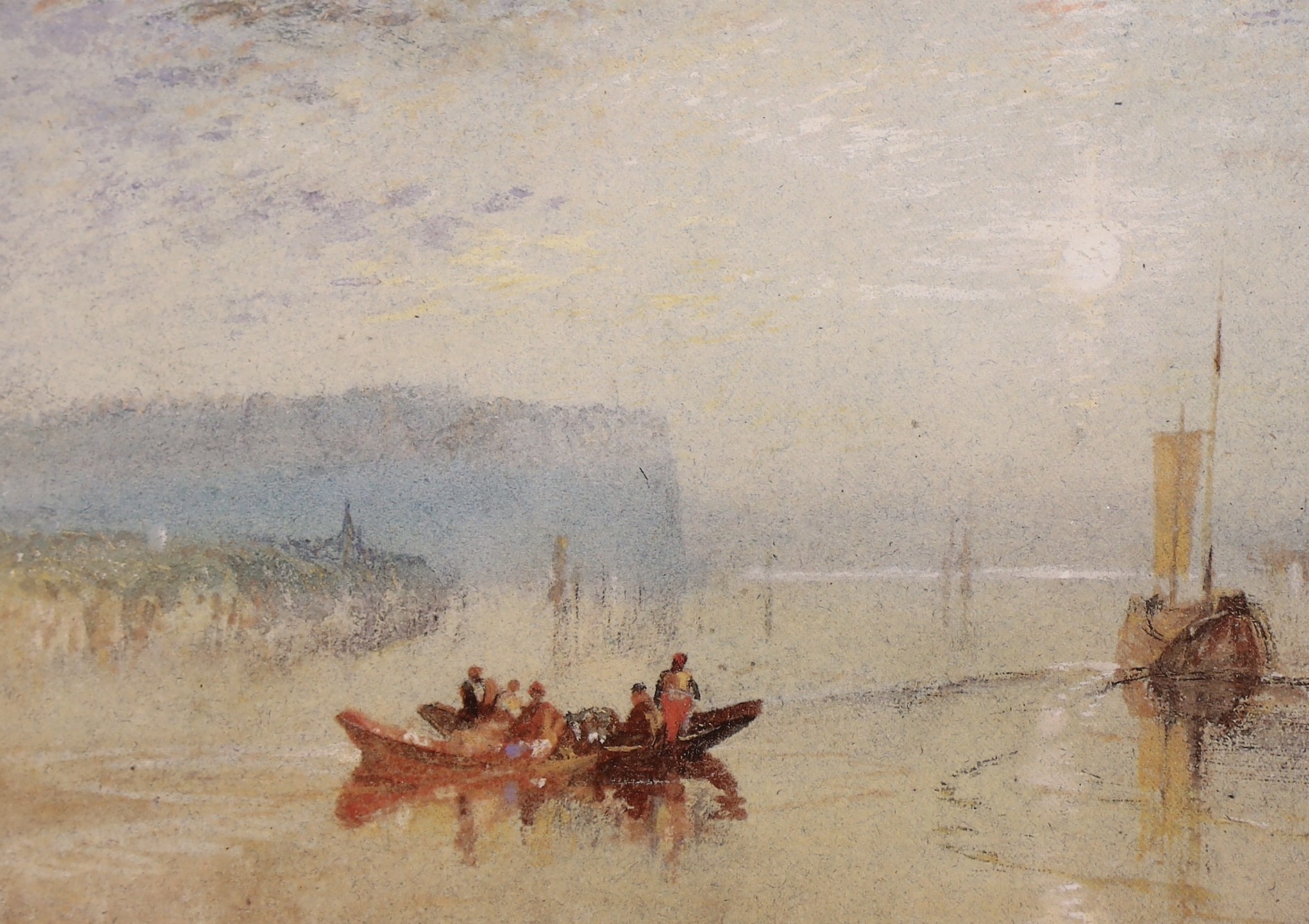 After Henry Fitzcook, six colour prints, 'The overland route to India', together with four colour prints after Turner, largest 15 x 23cm